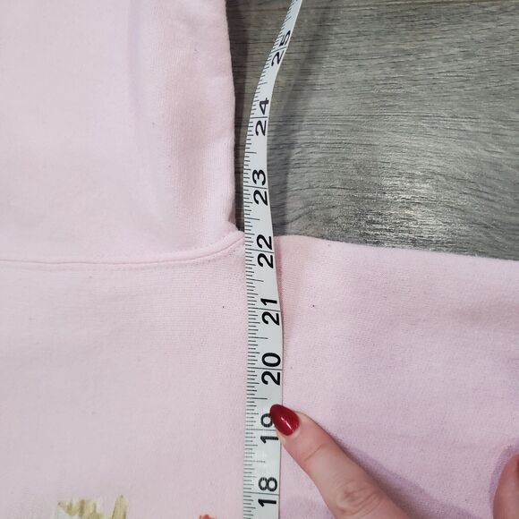 Taylor Swift Sweatshirt Folklore Album Size M Pink Crewneck Watercolor - Picture 4 of 13